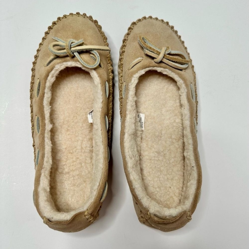 L.L. Bean Tan Suede Slippers